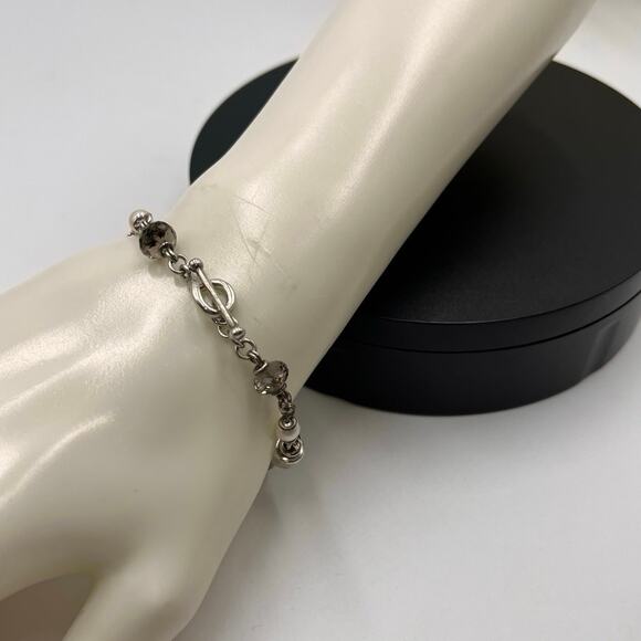 Michael Dawkins 925 Sterling 14K Rondel Bead fresh Water Pearl Toggle
Bracelet - Picture 6 of 9